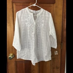 Sheer white top - New